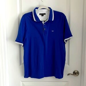 Michael Kors Greenwich Polo Tipped Collar Royal Blue